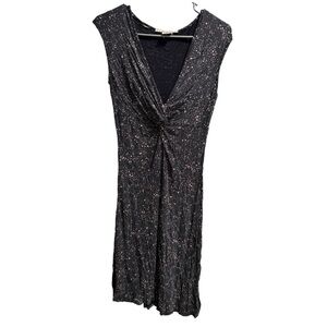 Vintage Free People Dress size Medium Plunge‎ V Neck Polka Dot small flaw